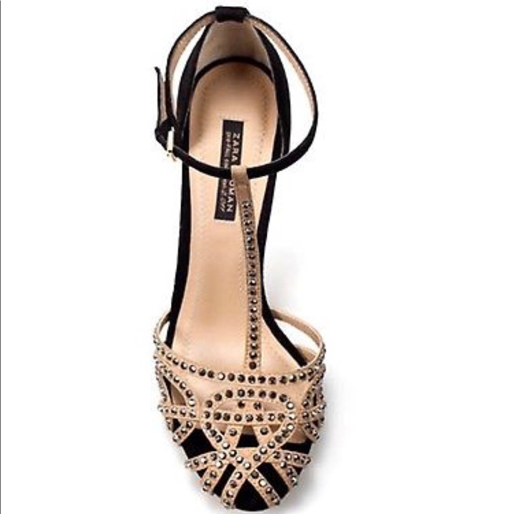 Zara crystal heeled sandals